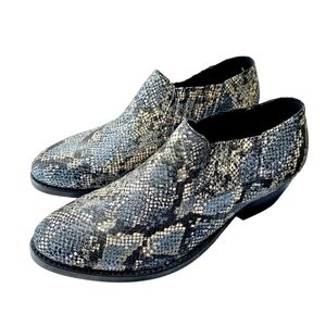 Skechers Shooties Womens 7.5  Snakeskin Print Cowboy Boot Western Ankle Booties